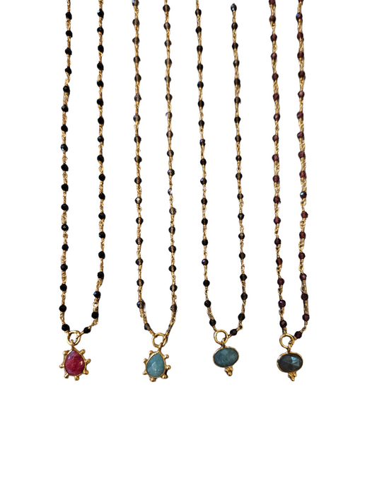 Rosario Oval Drop Winter Necklace